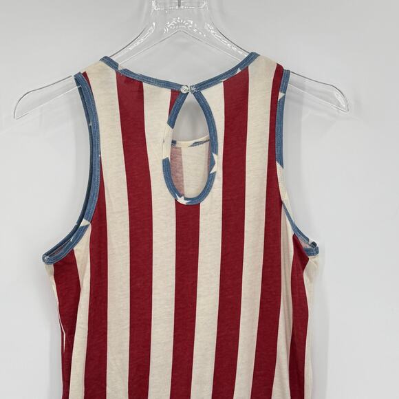 Junk Food romper women's small stars and stripes red white blue sleeveless USA - Picture 4 of 7